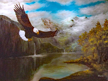 Mountain Reflection Eagle